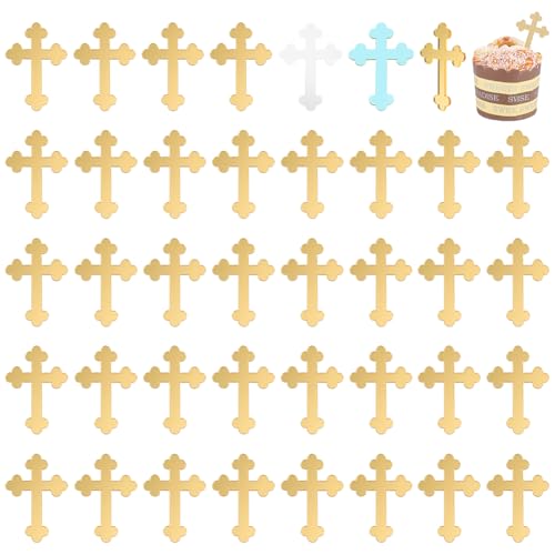 FINGERINSPIRE 40 Stück Tortenaufsatz Mit Kreuz Goldfarben Gespiegelt Acryl Kreuz Cupcake Topper Tortendekoration Kreuz Kuchenanhänger Für Die Taufe Religiöse Feier Christliches Hochzeitsdekor FINGERINSPIRE 40 Stück Tortenaufsatz Mit Kreuz Goldfarben Gespiegelt Acryl Kreuz Cupcake Topper Tortendekoration Kreuz Kuchenanhänger Für Die Taufe Religiöse Feier Christliches Hochzeitsdekor von FINGERINSPIRE