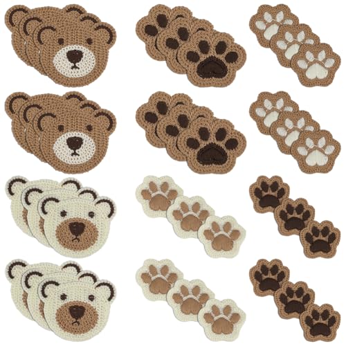 FINGERINSPIRE 48 Stück 8 Stile Kleiner Bär Gehäkelter Gestrickter Stoffflicken Pfotenabdruck Aufnäher Zum Aufnähen Applikation Mehrfach Geformter Bär Gestrickter Applikationsflicken Häkelflicken FINGERINSPIRE 48 Stück 8 Stile Kleiner Bär Gehäkelter Gestrickter Stoffflicken Pfotenabdruck Aufnäher Zum Aufnähen Applikation Mehrfach Geformter Bär Gestrickter Applikationsflicken Häkelflicken von FINGERINSPIRE