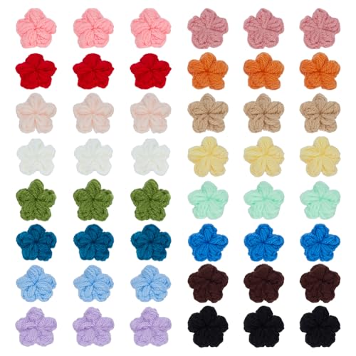 FINGERINSPIRE 48 Stück Häkelblumen Applikationen 16 Farben Polyester Handgefertigt Zum Nähen Gehäkelte Blumen 30x29x6mm Einfarbig Häkel Applikationen Für Heimwerker Basteln Kleidung Heimdekoration FINGERINSPIRE 48 Stück Häkelblumen Applikationen 16 Farben Polyester Handgefertigt Zum Nähen Gehäkelte Blumen 30x29x6mm Einfarbig Häkel Applikationen Für Heimwerker Basteln Kleidung Heimdekoration von FINGERINSPIRE