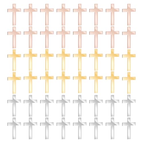 FINGERINSPIRE 48 Stück Kreuz Kuchendekoration Gold/Silber/Roségold Acryl Kreuz Kuchenaufsatz Spiegelkreuzung Cupcake Topper Taufe Kreuz Kuchen Religiöse Feier Anhänger Für Christliche Party FINGERINSPIRE 48 Stück Kreuz Kuchendekoration Gold/Silber/Roségold Acryl Kreuz Kuchenaufsatz Spiegelkreuzung Cupcake Topper Taufe Kreuz Kuchen Religiöse Feier Anhänger Für Christliche Party von FINGERINSPIRE