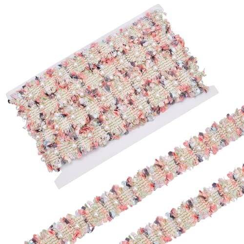 FINGERINSPIRE 5.5 m Perlen Tweed Besatzband 24mm Breit Buntes Besatzband Mit Perlen Polyester Plissee Perlenband Zum Nähen Perlen Blumenband Für Selbstgemachte Kleidung Kleiderdekoration FINGERINSPIRE 5.5 m Perlen Tweed Besatzband 24mm Breit Buntes Besatzband Mit Perlen Polyester Plissee Perlenband Zum Nähen Perlen Blumenband Für Selbstgemachte Kleidung Kleiderdekoration von FINGERINSPIRE