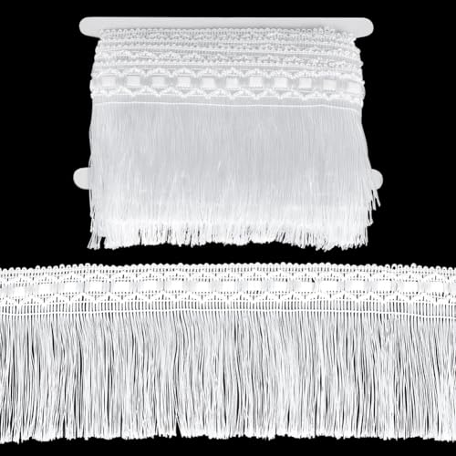 FINGERINSPIRE 5.75 m Polyester Quastenfransenbesatz 10cm Breites Polyester Quasten Spitzenband Weißer Stofffransenbesatz Nähquasten Spitzenbesatz Für DIY Lateinamerika Tanzkleid Kostümzubehör Dekor FINGERINSPIRE 5.75 m Polyester Quastenfransenbesatz 10cm Breites Polyester Quasten Spitzenband Weißer Stofffransenbesatz Nähquasten Spitzenbesatz Für DIY Lateinamerika Tanzkleid Kostümzubehör Dekor von FINGERINSPIRE