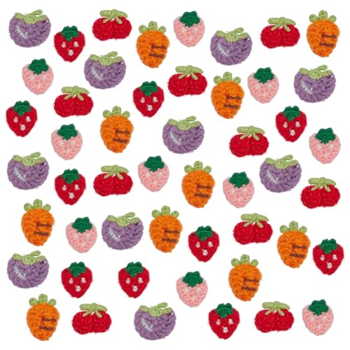 FINGERINSPIRE 50 Stück Häkelapplikationen 5 Stile Obst Aufnäher Erdbeere Kirsche Kleine Gestrickte Obst Designs Für DIY Bastelarbeiten Stirnbänder Jeans Rucksäcke Stoffdekor FINGERINSPIRE 50 Stück Häkelapplikationen 5 Stile Obst Aufnäher Erdbeere Kirsche Kleine Gestrickte Obst Designs Für DIY Bastelarbeiten Stirnbänder Jeans Rucksäcke Stoffdekor von FINGERINSPIRE
