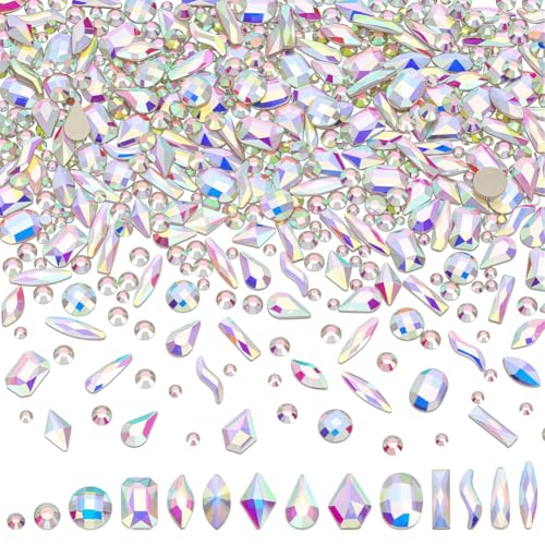 FINGERINSPIRE 580 Stück 14 Stile Glas Strass Cabochons Flache Rückseite Und Rückseite Plattiert Edelsteinperlen Klare ab Farbe Kristall Strasssteine Zum Basteln Nagel Und Gesichtskunst Schuhe Taschen FINGERINSPIRE 580 Stück 14 Stile Glas Strass Cabochons Flache Rückseite Und Rückseite Plattiert Edelsteinperlen Klare ab Farbe Kristall Strasssteine Zum Basteln Nagel Und Gesichtskunst Schuhe Taschen von FINGERINSPIRE