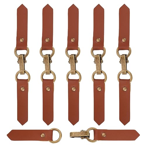FINGERINSPIRE 6 Sets Leder Laschenverschluss Clip Halter Peru PU Leder Clip Schnalle Zum Aufnähen von Lederschnallen Mit Clip Kleidungshaken Schnallen Für Poncho Umhang Strickjacke Wickelschal von FINGERINSPIRE
