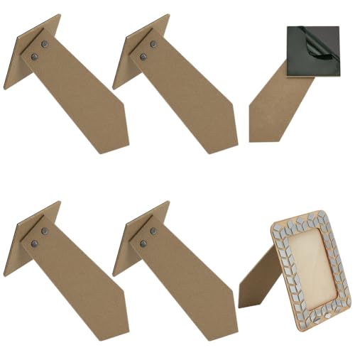 FINGERINSPIRE 6 Stück Bilderrahmen Mit Staffeleirückseite 195x99x7.5mm MDF Fotorahmenständer Rechteckige Fotorahmenrückseite In BurlyWood Farbe Stützrahmenrückseite Geeignet Für 7 Zoll Fotorahmen von FINGERINSPIRE