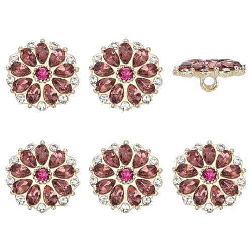 FINGERINSPIRE 6 Stück Blumen Strassknöpfe 17.5mm Durchmesser Legierungs Strassknöpfe Mit 1 Loch Padparadscha Farbe Glas Strasssteine Nähknopf Zum Basteln Für Hochzeiten Partys Kleidung Verzierungen FINGERINSPIRE 6 Stück Blumen Strassknöpfe 17.5mm Durchmesser Legierungs Strassknöpfe Mit 1 Loch Padparadscha Farbe Glas Strasssteine Nähknopf Zum Basteln Für Hochzeiten Partys Kleidung Verzierungen von FINGERINSPIRE