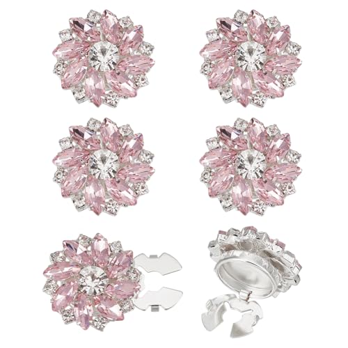 FINGERINSPIRE 6 Stück Damen Knopfabdeckung Mit Strasssteinen Rosa Kristall Manschettenknöpfe Knopfabdeckung 25.5mm Durchmesser Blumenform Abnehmbare Druckknopfclips Aus Legierung Knopfschmuck FINGERINSPIRE 6 Stück Damen Knopfabdeckung Mit Strasssteinen Rosa Kristall Manschettenknöpfe Knopfabdeckung 25.5mm Durchmesser Blumenform Abnehmbare Druckknopfclips Aus Legierung Knopfschmuck von FINGERINSPIRE