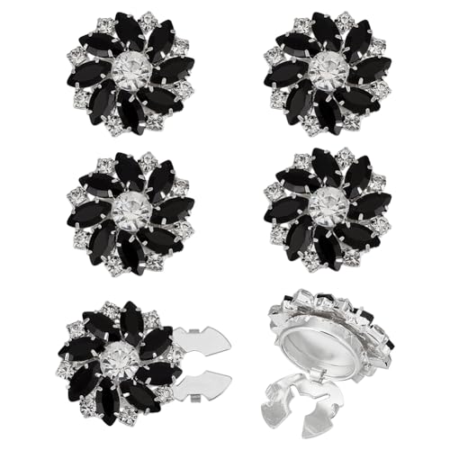 FINGERINSPIRE 6 Stück Damen Knopfabdeckung Mit Strasssteinen Schwarze Manschettenknöpfe Knopfabdeckung Aus Kristall 25.5mm Durchmesser Blumenform Abnehmbare Druckknopfclips Aus Legierung Knöpfe FINGERINSPIRE 6 Stück Damen Knopfabdeckung Mit Strasssteinen Schwarze Manschettenknöpfe Knopfabdeckung Aus Kristall 25.5mm Durchmesser Blumenform Abnehmbare Druckknopfclips Aus Legierung Knöpfe von FINGERINSPIRE