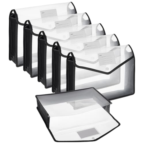FINGERINSPIRE 6 Stück Fächermappe Aus Kunststoff Schwarzer Aktenordner Organizer Akkordeon Aktentasche Ordner Für Dokumente Mit Druckknopfverschluss Transparente Aktentaschen Aus Kunststoff Für Büro FINGERINSPIRE 6 Stück Fächermappe Aus Kunststoff Schwarzer Aktenordner Organizer Akkordeon Aktentasche Ordner Für Dokumente Mit Druckknopfverschluss Transparente Aktentaschen Aus Kunststoff Für Büro von FINGERINSPIRE