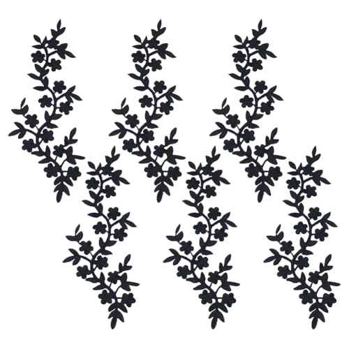 FINGERINSPIRE 6 Stück Lange Applikationen Mit Waldblättern 27x10.5cm Schwarze Blumenranke Mit Blatt Zum Aufbügeln Blumenstickerei Blumen Pflaumen Aufnäher Bestickte Aufnäher Für Kleidungsstücke FINGERINSPIRE 6 Stück Lange Applikationen Mit Waldblättern 27x10.5cm Schwarze Blumenranke Mit Blatt Zum Aufbügeln Blumenstickerei Blumen Pflaumen Aufnäher Bestickte Aufnäher Für Kleidungsstücke von FINGERINSPIRE