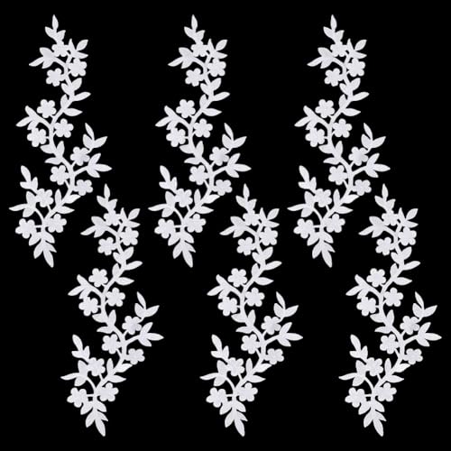 FINGERINSPIRE 6 Stück Lange Applikationen Mit Waldblättern 27x10.5cm Weiße Blumenranke Mit Blatt Zum Aufbügeln Blumenstickerei Blumen Pflaumen Aufnäher Bestickte Aufnäher Für Kleidungsstücke Vorhänge FINGERINSPIRE 6 Stück Lange Applikationen Mit Waldblättern 27x10.5cm Weiße Blumenranke Mit Blatt Zum Aufbügeln Blumenstickerei Blumen Pflaumen Aufnäher Bestickte Aufnäher Für Kleidungsstücke Vorhänge von FINGERINSPIRE