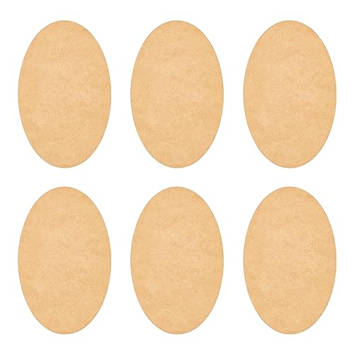 FINGERINSPIRE 6 Stück Ovale MDF Sockel 15.9x10 cm Faserplattenplatte Für DIY Miniaturen Modell Unlackierte Holzstücke Für DIY Malerei Basteln Ovale Scheiben Für Weihnachtsdekorationen von FINGERINSPIRE