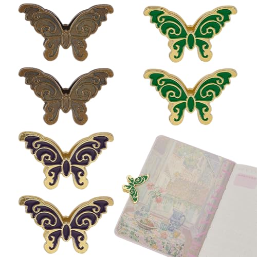 FINGERINSPIRE 6 Stück Schmetterlings Büroklammer Aus Metall 3 Farben Messing Emaille Clips Für Akten Organizer Schmetterlingsform Binder Clips Vintage Federklemme Tagebuch Notizbuch Clips Für Büro FINGERINSPIRE 6 Stück Schmetterlings Büroklammer Aus Metall 3 Farben Messing Emaille Clips Für Akten Organizer Schmetterlingsform Binder Clips Vintage Federklemme Tagebuch Notizbuch Clips Für Büro von FINGERINSPIRE