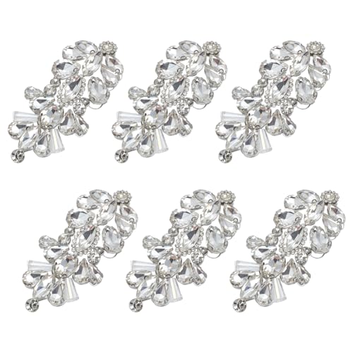 FINGERINSPIRE 6 Stück Strass Kristall Applikationen Handgefertigt Klare Strass Kristall Aufnäher Glas Dekorationen Zum Aufbügeln/Aufnähen Applikationen Für Brautschärpe Schuhtasche Dekoration von FINGERINSPIRE