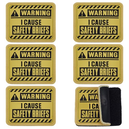 FINGERINSPIRE 6 Stück Warnaufnäher Mit Klettverschluss 76x65x3.5mm I Cause Safety Briefs Bestickter Taktischer Aufnäher Lustige Militär Aufnäher Applikationen Für Taktische Rucksackwesten FINGERINSPIRE 6 Stück Warnaufnäher Mit Klettverschluss 76x65x3.5mm I Cause Safety Briefs Bestickter Taktischer Aufnäher Lustige Militär Aufnäher Applikationen Für Taktische Rucksackwesten von FINGERINSPIRE