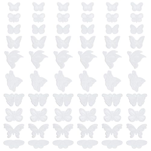 FINGERINSPIRE 60 Stück bestickte Aufnäher mit Schmetterlingsspitze, 10 Stile, weiße Schmetterlingsapplikationen, Schmetterlinge zum Aufnähen auf Stickereien, für Kleider, Kleidung, Kostüm, Braut FINGERINSPIRE 60 Stück bestickte Aufnäher mit Schmetterlingsspitze, 10 Stile, weiße Schmetterlingsapplikationen, Schmetterlinge zum Aufnähen auf Stickereien, für Kleider, Kleidung, Kostüm, Braut von FINGERINSPIRE