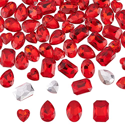 FINGERINSPIRE 64 Stück 4 Formen Strasssteine mit Spitzer Rückseite 18 mm Glas Strasssteine Rot Rechteck/Tropfen/Herz/Ovale Kristalle Steine mit versilberter Rückseite für Schmuckherstellung FINGERINSPIRE 64 Stück 4 Formen Strasssteine mit Spitzer Rückseite 18 mm Glas Strasssteine Rot Rechteck/Tropfen/Herz/Ovale Kristalle Steine mit versilberter Rückseite für Schmuckherstellung von FINGERINSPIRE