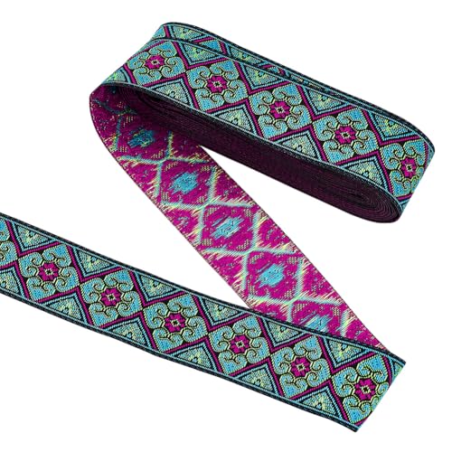 FINGERINSPIRE 7 m Blaues Schamottestein Rot Jacquardband Im Ethno Stil 34 mm Breit Rauten Blumenmuster Gewebter Besatz Vintage Stickerei Polyesterbänder Zum Nähen Basteln DIY Kleidungszubehör FINGERINSPIRE 7 m Blaues Schamottestein Rot Jacquardband Im Ethno Stil 34 mm Breit Rauten Blumenmuster Gewebter Besatz Vintage Stickerei Polyesterbänder Zum Nähen Basteln DIY Kleidungszubehör von FINGERINSPIRE