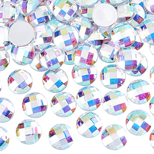 FINGERINSPIRE 70 Stück 25mm große Acryl-Strass-Edelsteine mit flacher Rückseite rund mit Behälter klare AB-Farbkreis-Kristalle Bling-Juwelen Acryl-Juwelen Verzierungen für Kostümherstellung FINGERINSPIRE 70 Stück 25mm große Acryl-Strass-Edelsteine mit flacher Rückseite rund mit Behälter klare AB-Farbkreis-Kristalle Bling-Juwelen Acryl-Juwelen Verzierungen für Kostümherstellung von FINGERINSPIRE