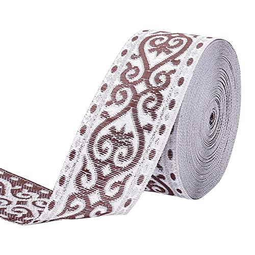 FINGERINSPIRE 7m 33mm Vintage Jacquardband Weiß Sattel Braun Nähen Besticktes Gewebtes Band Stoffbesatz Fransen für DIY Kleidung Accessoires Verzierung Dekorationen FINGERINSPIRE 7m 33mm Vintage Jacquardband Weiß Sattel Braun Nähen Besticktes Gewebtes Band Stoffbesatz Fransen für DIY Kleidung Accessoires Verzierung Dekorationen von FINGERINSPIRE
