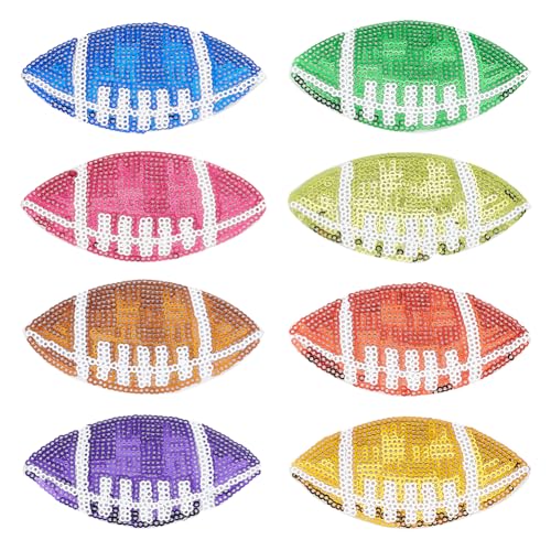 FINGERINSPIRE 8 Stück Rugby Pailletten Aufnäher 8 Farben Zum Aufbügeln/Aufnähen Bestickte Applikation In Rugby Form Kunststoff Pailletten Applikationen Zum Aufnähen DIY Bastelflicken Für Dekoration FINGERINSPIRE 8 Stück Rugby Pailletten Aufnäher 8 Farben Zum Aufbügeln/Aufnähen Bestickte Applikation In Rugby Form Kunststoff Pailletten Applikationen Zum Aufnähen DIY Bastelflicken Für Dekoration von FINGERINSPIRE