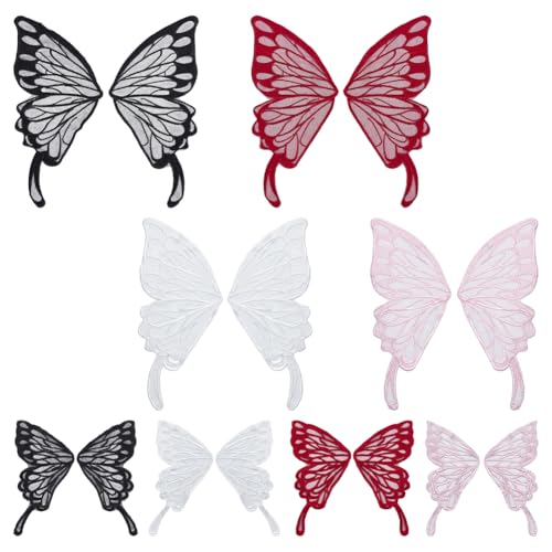 FINGERINSPIRE 8 Stück Schmetterlings Spitzenapplikation 8 Stil Weiß/Rot/Schwarz/Rosa Polyester Nähen Schmetterling Bestickte Borte Applikation Dekor Für DIY Haarschmuck Kleid/Hut/Tasche Dekoration FINGERINSPIRE 8 Stück Schmetterlings Spitzenapplikation 8 Stil Weiß/Rot/Schwarz/Rosa Polyester Nähen Schmetterling Bestickte Borte Applikation Dekor Für DIY Haarschmuck Kleid/Hut/Tasche Dekoration von FINGERINSPIRE