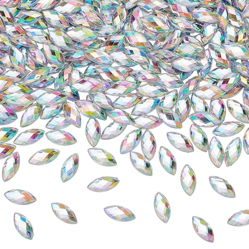 FINGERINSPIRE 800 Stück Strasssteine In Pferdeaugenform 15x7mm Klare ab Strasssteine Mit Flacher Rückseite Acryl Edelsteine In Pferdeaugenform Für Bastel Facettierte Edelsteine Für Kostümdekoration FINGERINSPIRE 800 Stück Strasssteine In Pferdeaugenform 15x7mm Klare ab Strasssteine Mit Flacher Rückseite Acryl Edelsteine In Pferdeaugenform Für Bastel Facettierte Edelsteine Für Kostümdekoration von FINGERINSPIRE