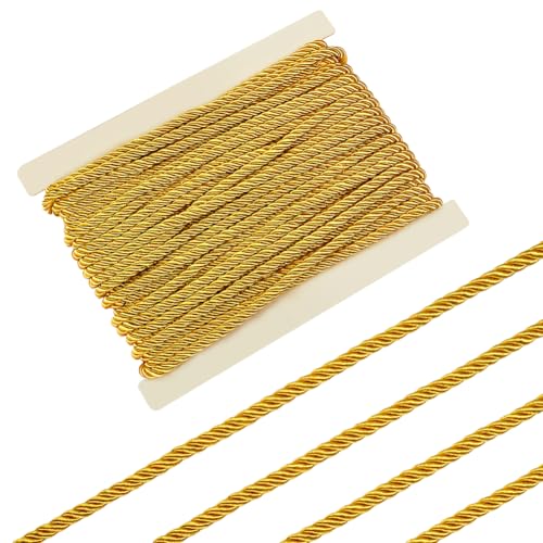 FINGERINSPIRE 8mm 20 m Gedrehte Kordel Seilbesatz 3 Lagige Gedrehte Polyesterkordel Goldenes Dekoratives Seil Gedrehte Kordel Fadenschnur Für Heimdekoration Polsterung Vorhang Raffhalter Basteln FINGERINSPIRE 8mm 20 m Gedrehte Kordel Seilbesatz 3 Lagige Gedrehte Polyesterkordel Goldenes Dekoratives Seil Gedrehte Kordel Fadenschnur Für Heimdekoration Polsterung Vorhang Raffhalter Basteln von FINGERINSPIRE