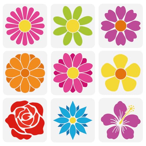 FINGERINSPIRE 9 Stück Blumen Schablonen Zum Malen 20x20 cm Große Blumenblätter Zeichnungsvorlagen Kunststoff PET Rose Gänseblümchen Malschablonen Pflanzen Themen Vorlagen Zum Malen Auf Holz FINGERINSPIRE 9 Stück Blumen Schablonen Zum Malen 20x20 cm Große Blumenblätter Zeichnungsvorlagen Kunststoff PET Rose Gänseblümchen Malschablonen Pflanzen Themen Vorlagen Zum Malen Auf Holz von FINGERINSPIRE