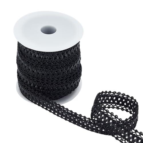 FINGERINSPIRE 9.1 m PU Kunstleder Flechtband 20.5mm Breit Schwarzes PU Lederband Mit Kunststoffspulen Lederzopfbesatz Flacher Zopfriemenbesatz Für Kleider Und Vorhangdekor FINGERINSPIRE 9.1 m PU Kunstleder Flechtband 20.5mm Breit Schwarzes PU Lederband Mit Kunststoffspulen Lederzopfbesatz Flacher Zopfriemenbesatz Für Kleider Und Vorhangdekor von FINGERINSPIRE