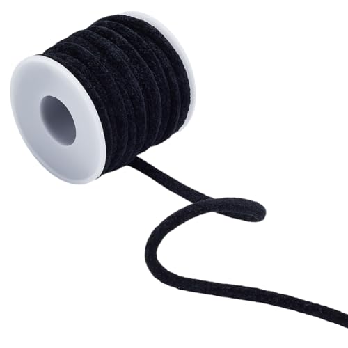 FINGERINSPIRE 9.1 m Satin Ummantelte Polsterschnur Schwarz 6mm Mit Spule Geflochtene Dekorative Seilschnur Satin Seidenfaden Satin Baumwollschnur Zur Schmuckherstellung Armbänder Perlenstickerei FINGERINSPIRE 9.1 m Satin Ummantelte Polsterschnur Schwarz 6mm Mit Spule Geflochtene Dekorative Seilschnur Satin Seidenfaden Satin Baumwollschnur Zur Schmuckherstellung Armbänder Perlenstickerei von FINGERINSPIRE