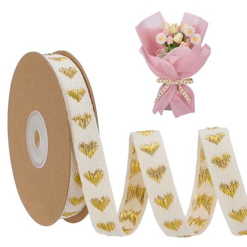 FINGERINSPIRE 9.14 m Herz Baumwollband 14.5mm Breit Genähtes Baumwollband Mit Goldruten Herzmuster Für Geschenkverpackungen Handgefertigtes Kunsthandwerk Geburtstags Hochzeits Dekoration Nähzubehör FINGERINSPIRE 9.14 m Herz Baumwollband 14.5mm Breit Genähtes Baumwollband Mit Goldruten Herzmuster Für Geschenkverpackungen Handgefertigtes Kunsthandwerk Geburtstags Hochzeits Dekoration Nähzubehör von FINGERINSPIRE