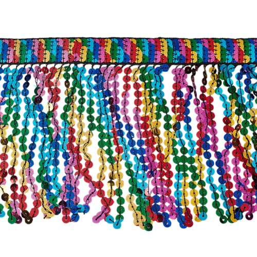 FINGERINSPIRE 9.14 m Pailletten Fransenbesatz 24cm Breit Bunte Pailletten Quaste Fransenbesatz Pailletten Quasten Nähbesatz Für Lateinamerikanische Kleider Verzierung Kostüme Kleidungsstücke Vorhänge FINGERINSPIRE 9.14 m Pailletten Fransenbesatz 24cm Breit Bunte Pailletten Quaste Fransenbesatz Pailletten Quasten Nähbesatz Für Lateinamerikanische Kleider Verzierung Kostüme Kleidungsstücke Vorhänge von FINGERINSPIRE