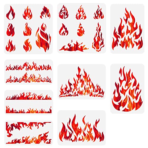 FINGERINSPIRE 9PCS Feuer Muster Schablone 3 Größen Burn Blaze Lagerfeuer Malerei Schablonen Plastik PET Wand Schablone Flammen Schablone DIY Kunst und Handwerk Schablonen für Wand Fliesen Möbel Dekor FINGERINSPIRE 9PCS Feuer Muster Schablone 3 Größen Burn Blaze Lagerfeuer Malerei Schablonen Plastik PET Wand Schablone Flammen Schablone DIY Kunst und Handwerk Schablonen für Wand Fliesen Möbel Dekor von FINGERINSPIRE