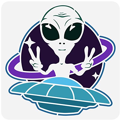 FINGERINSPIRE Alien Schablonen Zum Malen 30x30 cm Wiederverwendbare Alien Und UFO Muster Malschablone DIY Craft Alien Planet Schablone Zum Malen An Der Wand, Fußboden, Holz, Möbel Und Stoff FINGERINSPIRE Alien Schablonen Zum Malen 30x30 cm Wiederverwendbare Alien Und UFO Muster Malschablone DIY Craft Alien Planet Schablone Zum Malen An Der Wand, Fußboden, Holz, Möbel Und Stoff von FINGERINSPIRE