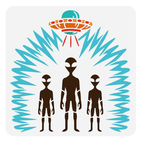FINGERINSPIRE Alien UFO Malschablone 30x30 cm Wiederverwendbare Aliens Muster Zeichenvorlage UFO Raumschiff Schablone Zum Malen Große Wissenschaftliche Themenvorlage Für Wandmöbel Bodendekoration FINGERINSPIRE Alien UFO Malschablone 30x30 cm Wiederverwendbare Aliens Muster Zeichenvorlage UFO Raumschiff Schablone Zum Malen Große Wissenschaftliche Themenvorlage Für Wandmöbel Bodendekoration von FINGERINSPIRE