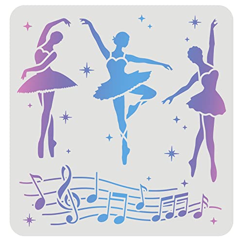 FINGERINSPIRE Ballerina Schablone 30 x 30 cm Ballettschablone Balletttänzer Schablonen zum Malen Wiederverwendbare Ballerina Malschablone auf Holz, Fliesen, Papier, Stoff, Boden und Wand FINGERINSPIRE Ballerina Schablone 30 x 30 cm Ballettschablone Balletttänzer Schablonen zum Malen Wiederverwendbare Ballerina Malschablone auf Holz, Fliesen, Papier, Stoff, Boden und Wand von FINGERINSPIRE