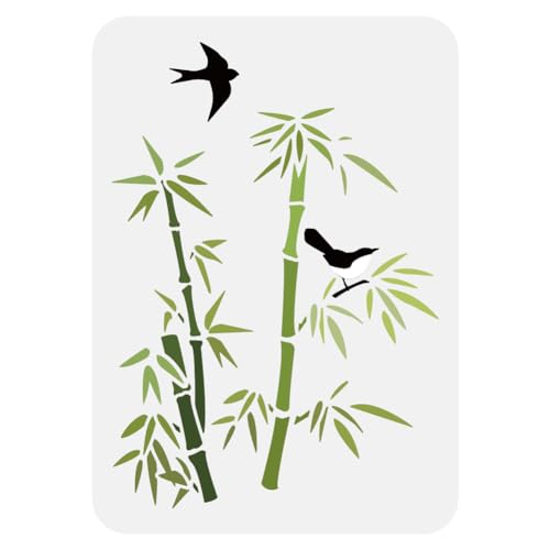 FINGERINSPIRE Bambus Vogel Malschablone 21x29.7 cm Wiederverwendbare Bambus Schablone Fliegende Vogel Schablone Tierthema Vorlage Zum Malen Auf Holz Fußboden Mauer Fliese Segeltuch Stoff Und Möbel FINGERINSPIRE Bambus Vogel Malschablone 21x29.7 cm Wiederverwendbare Bambus Schablone Fliegende Vogel Schablone Tierthema Vorlage Zum Malen Auf Holz Fußboden Mauer Fliese Segeltuch Stoff Und Möbel von FINGERINSPIRE