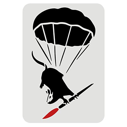 FINGERINSPIRE Banksy Paracute Ratte Schablone 29,7x21cm Paracute Maus Schablone Kunststoff Malerei Schablone Wiederverwendbare Maus Muster Schablonen zum Malen auf Holz, Boden, Wand und Fliesen FINGERINSPIRE Banksy Paracute Ratte Schablone 29,7x21cm Paracute Maus Schablone Kunststoff Malerei Schablone Wiederverwendbare Maus Muster Schablonen zum Malen auf Holz, Boden, Wand und Fliesen von FINGERINSPIRE