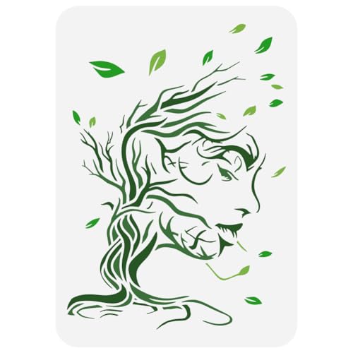 FINGERINSPIRE Baum Frau Malschablone 21x29.7 cm Ausgehöhlte Bäume Zweige Blätter Schablone Zum Malen Kunststoff PET Frauengesicht Zeichnungsvorlage Große Lebensbaum Schablone Zum Malen Auf Holz FINGERINSPIRE Baum Frau Malschablone 21x29.7 cm Ausgehöhlte Bäume Zweige Blätter Schablone Zum Malen Kunststoff PET Frauengesicht Zeichnungsvorlage Große Lebensbaum Schablone Zum Malen Auf Holz von FINGERINSPIRE