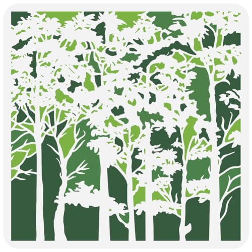 FINGERINSPIRE Baumkronen Malerei Große Schablone 30x30 cm Haustier Hoch Aufragende Bäume Muster Sprühen Schablone Wälder Wandschablone Baumstamm Riesige Schablone Natur Pflanzen Thema DIY Vorlage FINGERINSPIRE Baumkronen Malerei Große Schablone 30x30 cm Haustier Hoch Aufragende Bäume Muster Sprühen Schablone Wälder Wandschablone Baumstamm Riesige Schablone Natur Pflanzen Thema DIY Vorlage von FINGERINSPIRE
