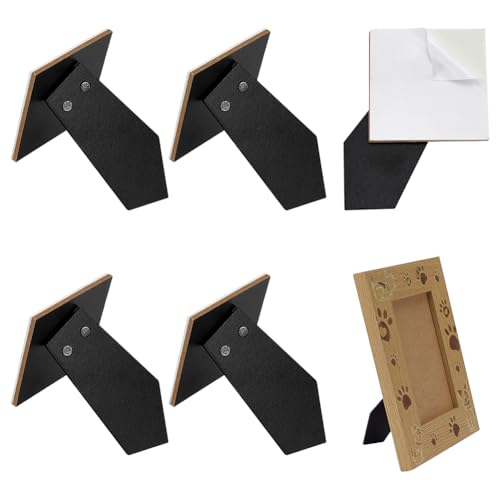 FINGERINSPIRE Bilderrahmen mit Staffelei-Rückseite, 13,2 x 9,9 x 0,7 cm, MDF-Bilderrahmenständer, schwarz, rechteckig, Rückstütze, Ständer, geeignet für 12,7 cm große Bilderrahmen, Tisch-Display FINGERINSPIRE Bilderrahmen mit Staffelei-Rückseite, 13,2 x 9,9 x 0,7 cm, MDF-Bilderrahmenständer, schwarz, rechteckig, Rückstütze, Ständer, geeignet für 12,7 cm große Bilderrahmen, Tisch-Display von FINGERINSPIRE