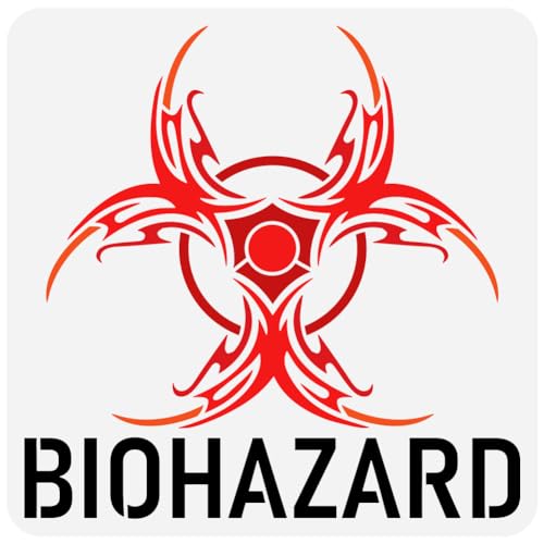 FINGERINSPIRE Biohazard Symbol-Malschablone, 30 x 30 cm, wiederverwendbar, Symbol-Thema, Sprühwand, DIY, Basteln, dekorative Zeichenschablone von FINGERINSPIRE