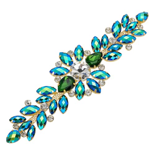 FINGERINSPIRE Blumen Strass Applikation Mit Metallkette Auf Der Rückseite 53x177mm Goldene Krallen Strass Applikationen Hochzeit Floraler Kristallbesatz Indicolite Farbe Kristall Nähflicken Für DIY FINGERINSPIRE Blumen Strass Applikation Mit Metallkette Auf Der Rückseite 53x177mm Goldene Krallen Strass Applikationen Hochzeit Floraler Kristallbesatz Indicolite Farbe Kristall Nähflicken Für DIY von FINGERINSPIRE