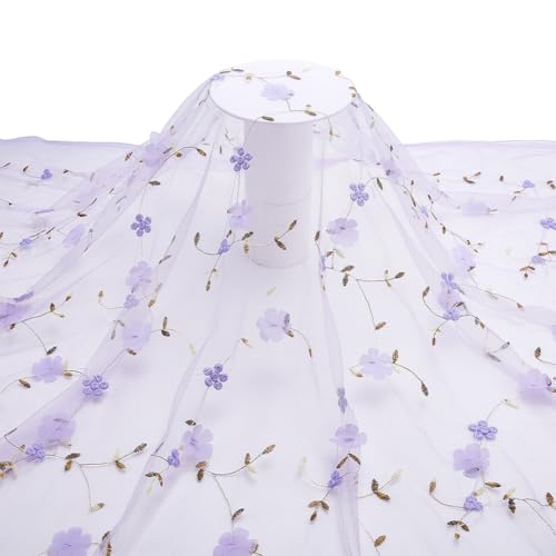 FINGERINSPIRE Blumentüllstoff 1.83x1.6 m Lila Bestickter Netz Spitzenstoff 3D Weicher Floraler Tüll Spitzenüberzug Stoff Für Ballkleider DIY Röcke Brautschleier Heimdekoration FINGERINSPIRE Blumentüllstoff 1.83x1.6 m Lila Bestickter Netz Spitzenstoff 3D Weicher Floraler Tüll Spitzenüberzug Stoff Für Ballkleider DIY Röcke Brautschleier Heimdekoration von FINGERINSPIRE
