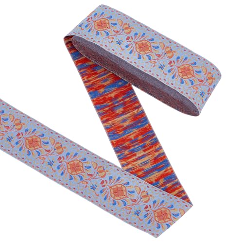 FINGERINSPIRE Boho Jacquardband 9.14 m Floraler Zierbesatz Polyester Bastelband 50mm Breit Weißer Hintergrund Bunte Gewebte Bänder Für DIY Nähprojekte Und Böhmische Heimdekoration FINGERINSPIRE Boho Jacquardband 9.14 m Floraler Zierbesatz Polyester Bastelband 50mm Breit Weißer Hintergrund Bunte Gewebte Bänder Für DIY Nähprojekte Und Böhmische Heimdekoration von FINGERINSPIRE