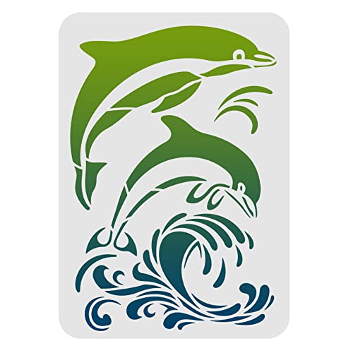 FINGERINSPIRE Delfin-Schablone 29,7 x 21 cm Delfin-Wandschablone Meer Ozeankreaturen Schablonen DIY Craft Sea Animal Schablone zum Malen auf Holzfliesen Papier Stoffboden FINGERINSPIRE Delfin-Schablone 29,7 x 21 cm Delfin-Wandschablone Meer Ozeankreaturen Schablonen DIY Craft Sea Animal Schablone zum Malen auf Holzfliesen Papier Stoffboden von FINGERINSPIRE