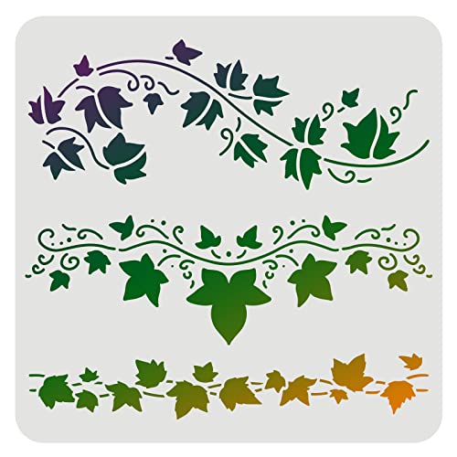 FINGERINSPIRE Efeu Schablone 30x30cm Klassische Wandbordüren Blattschablonen zum Malen Rankenschablone DIY Bastelblatt Zeichnungsschablone zum Malen auf Holz, Papier, Stoff, Bodenwand FINGERINSPIRE Efeu Schablone 30x30cm Klassische Wandbordüren Blattschablonen zum Malen Rankenschablone DIY Bastelblatt Zeichnungsschablone zum Malen auf Holz, Papier, Stoff, Bodenwand von FINGERINSPIRE
