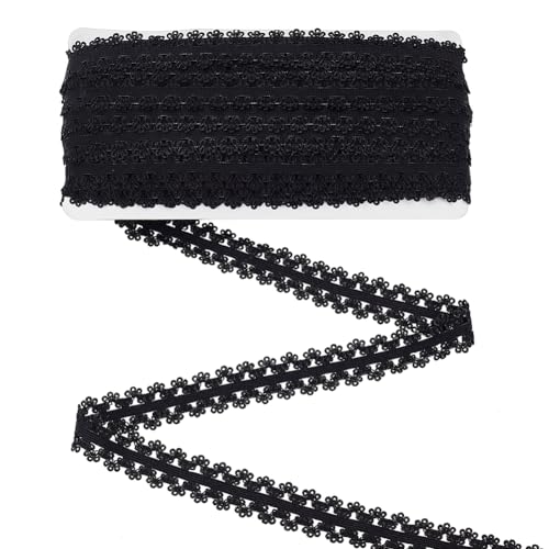 FINGERINSPIRE Elastischer Spitzenbesatz 18.3 m 19 mm Breit Schwarzes Stretch Spitzenband Mit Doppelkrone Elastisches Spitzenband Zum Selbernähen Basteln Verzierungen Für Geschenkverpackungszubehör FINGERINSPIRE Elastischer Spitzenbesatz 18.3 m 19 mm Breit Schwarzes Stretch Spitzenband Mit Doppelkrone Elastisches Spitzenband Zum Selbernähen Basteln Verzierungen Für Geschenkverpackungszubehör von FINGERINSPIRE